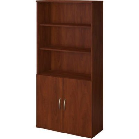 BUSH IND Bush Furniture Bookshelf with 5 Shelves - 36inW - Hansen Cherry - Series C Elite SRE221HC